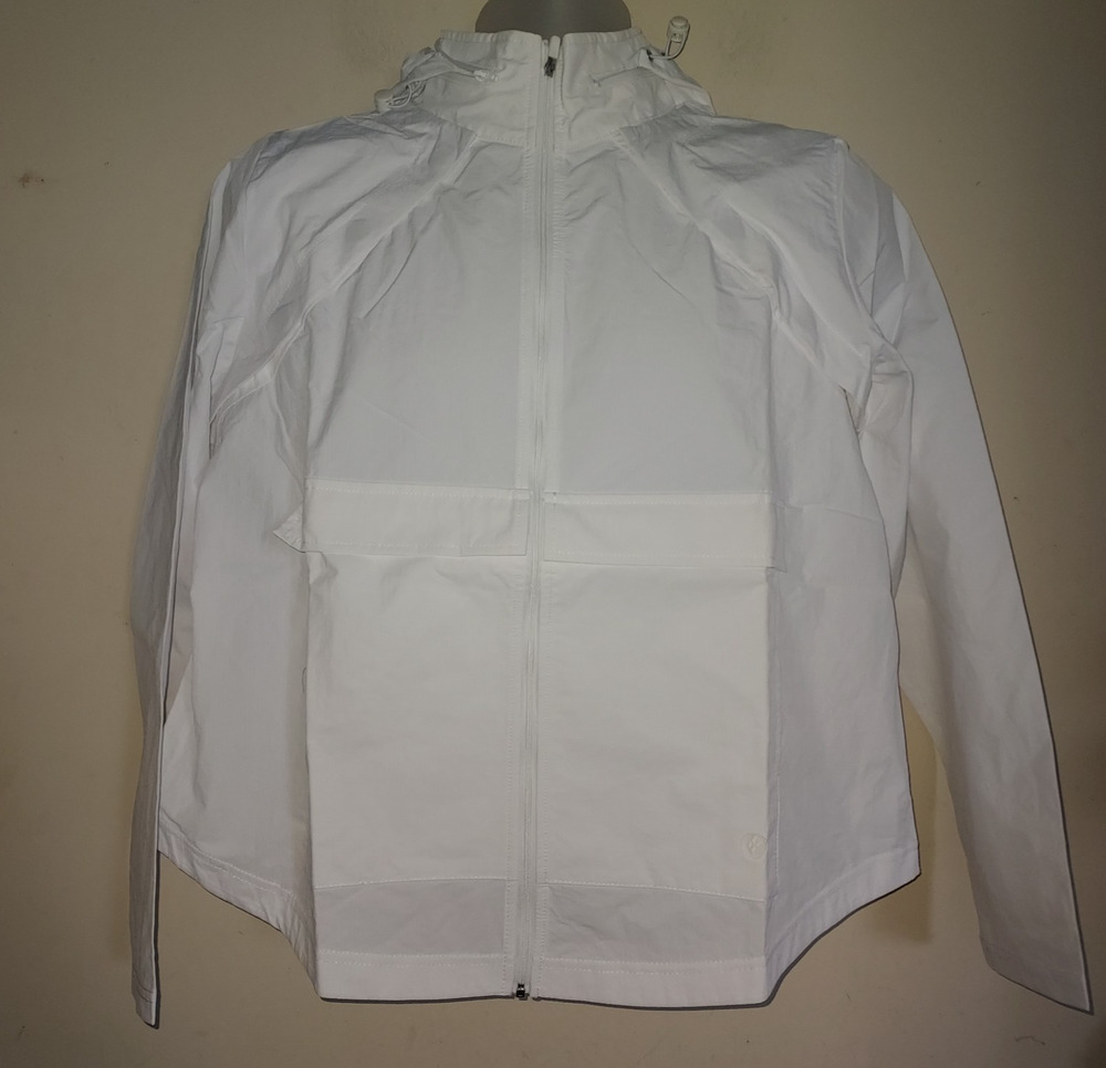 JoFit Women's Jacket Small Convertible to Vest Full Zip Water Repellent White